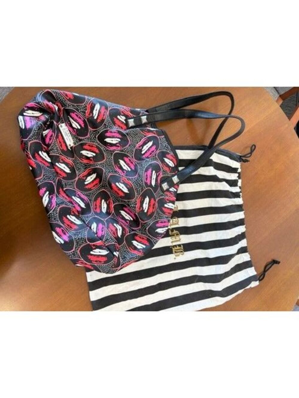 New Vintage L.A.M.B Gwen Stefani Stud Lips Shoulder Bag